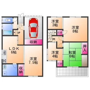 大阪府堺市西区堀上緑町2丁【一戸建】の間取り