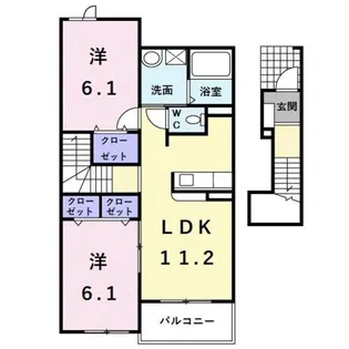 クラール・ベルF・U【2階】の間取り