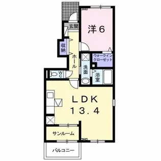 スペーシア Ⅰ号館【1階】の間取り