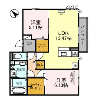 ウェストクロス【2階】の間取り