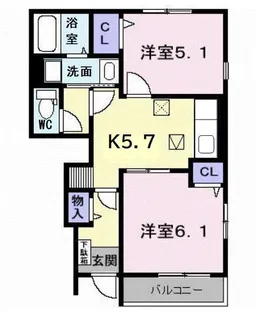 シュティル【1階】の間取り