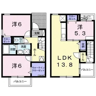 メゾン・ジェルメ【1階】の間取り