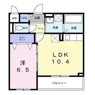 ラ・クロシェット【2階】の間取り