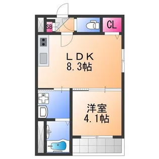 GRAND SUWA【1階】の間取り