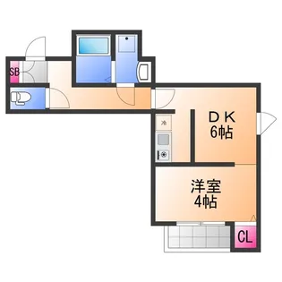 カーサフォルトゥナート堺石津駅前【2階】の間取り
