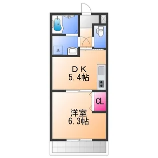 エスファーレ浜寺【3階】の間取り