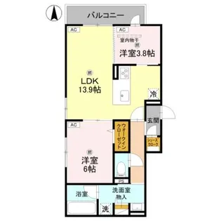クラシスト新金岡【2階】の間取り