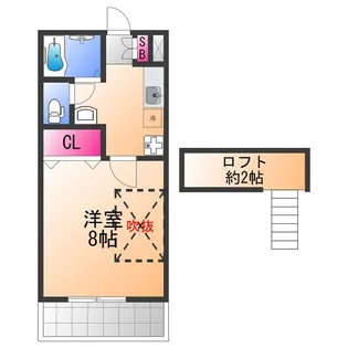ボヌール鳳1【2階】の間取り
