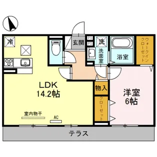 リバーテラス【1階】の間取り