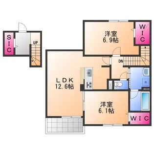 シエル・ランピード 浜寺【2階】の間取り