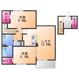 シエル・ランピード 浜寺【2階】の間取り