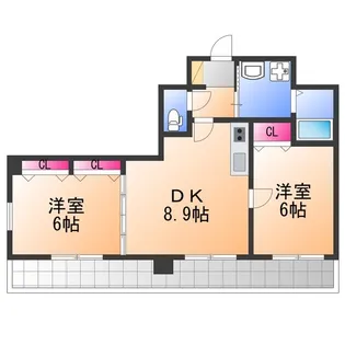 ナニワヒルズ【2階】の間取り