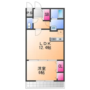 フジパレス堺浜寺石津WEST【1階】の間取り