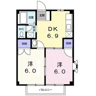 タンポポハウス池尾【1階】の間取り
