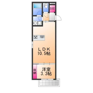 ヴィーブル北花田【2階】の間取り