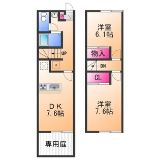 レオパレスヴィルヌーブ【1階】の間取り