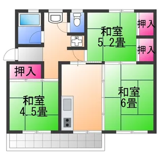 新金岡第3住宅【3階】の間取り