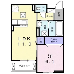 シャルール メゾン Ⅱ【1階】の間取り
