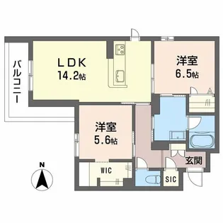 メゾン エディアン 新金岡【2階】の間取り