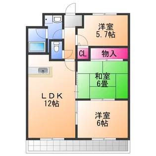 エントピア福泉【5階】の間取り