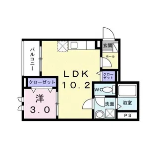 メゾン ラフレシール 千代田【2階】の間取り