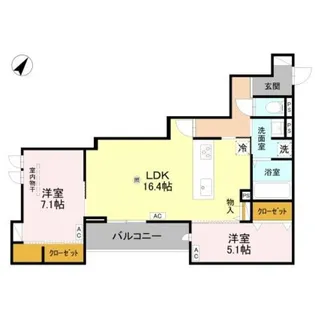 ラ メゾン ピック 中百舌鳥Ⅱ【2階】の間取り
