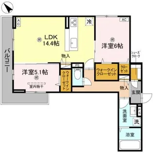 ディーレガシー中百舌鳥【3階】の間取り