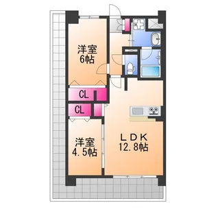 フェリスシエロ堺【7階】の間取り