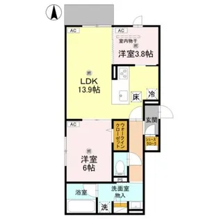クラシスト新金岡【1階】の間取り