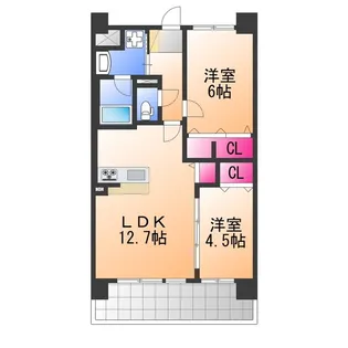 アトリエール堺寺地町【1階】の間取り