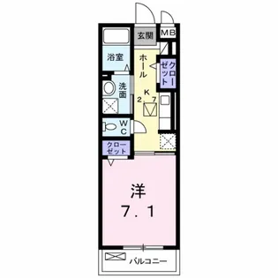 リヴェール北花田【1階】の間取り