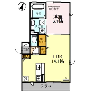 ルナピエーナ B棟【1階】の間取り
