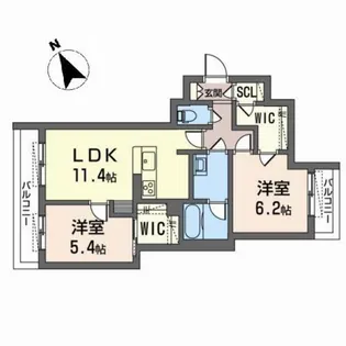 シャーメゾン セレナ ヴィラ【3階】の間取り