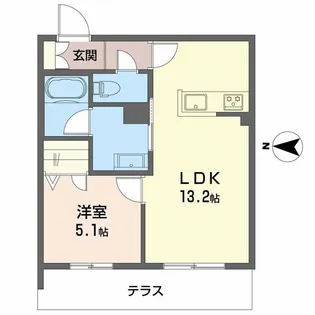 シャーメゾン静永【1階】の間取り