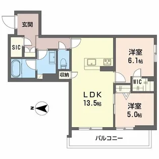シャーメゾン静永【2階】の間取り