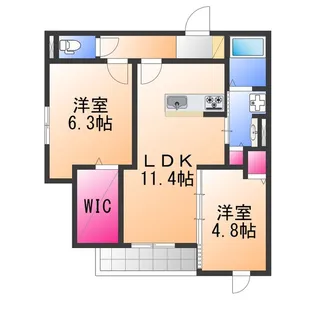 ロイズパレス中百舌鳥WEST【1階】の間取り