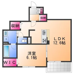 シエル・ランピード 浜寺【1階】の間取り