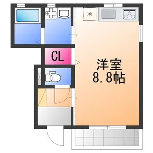 ダブルハピネス賑町【1階】の間取り