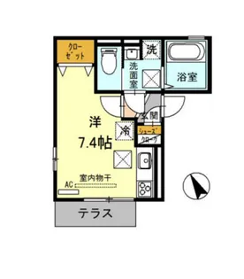 アルコ ウメキタ Ⅲ【1階】の間取り