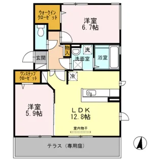 グランドゥールⅢ【1階】の間取り