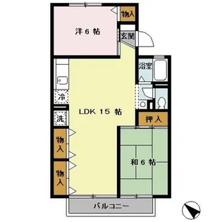ファミール陵南 B棟【2階】の間取り