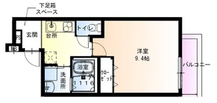 フジパレス北野田Ⅱ番館【1階】の間取り
