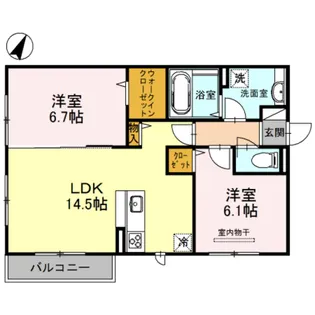 イズミ金岡【2階】の間取り