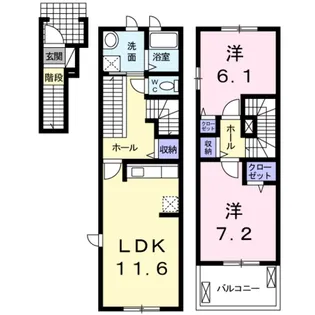 メゾン−15【2階】の間取り