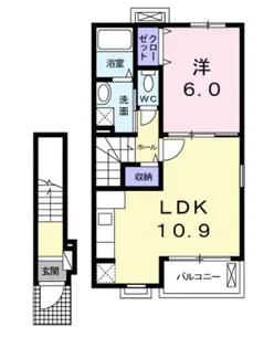 ロジェ白鷺【2階】の間取り