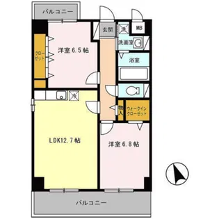 カーサ善【5階】の間取り