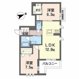 プレシア浜寺【2階】の間取り