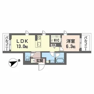 プレシア浜寺【3階】の間取り