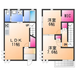 三国ヶ丘residence E棟【2階】の間取り