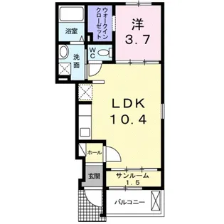 ロジェ白鷺【1階】の間取り
